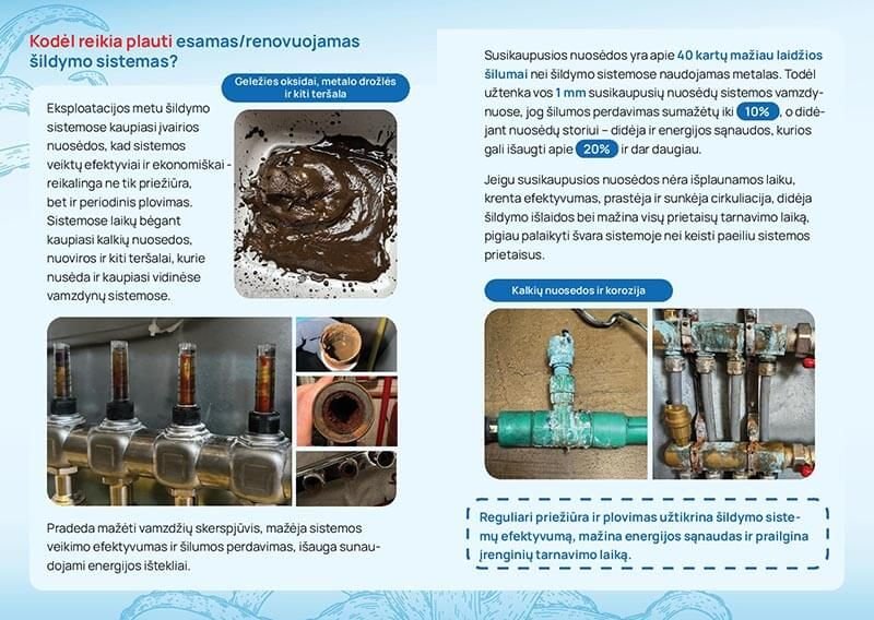 Šildymo sistemų, boilerių plovimas ir nukalkinimas